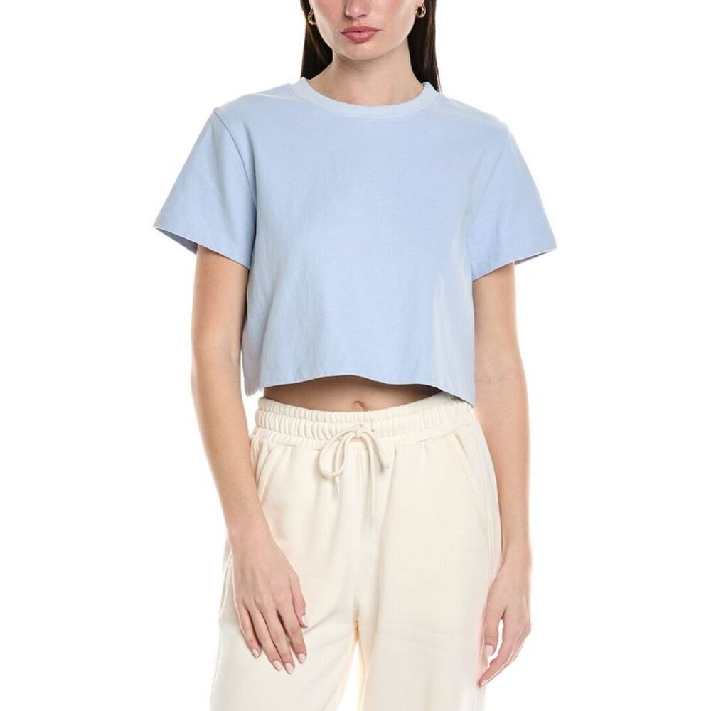 Knit Riot Womens  Harbor Crop T-Shirt, Blue
